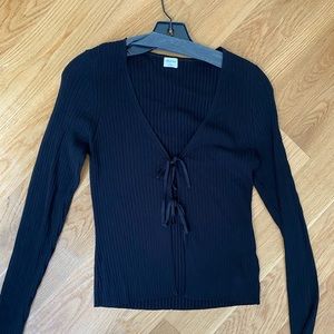 aritzia wilfred tie front top
